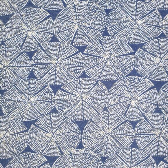 Talbots Shirt Stretch Blue White Plus Size 3X Cotton Popover Geometric - Picture 5 of 9